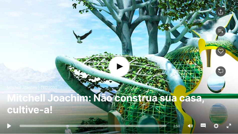 TedTalks: Mitchell Joachim: Não construa sua casa, cultive-a! | Mitchell Joachim, arquiteto e designer