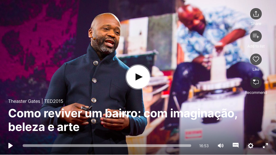 TedTalks: Como reviver um bairro: com imaginação, beleza e arte | Theaster Gates, artista, ceramista e community builder